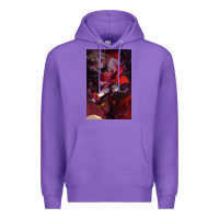 Purple hazbin, hazbin hotel alastor, jeby,angel dust, demon Premium Hoodie - linhVisuals