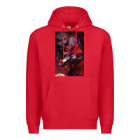 Red hazbin, hazbin hotel alastor, jeby,angel dust, demon Premium Hoodie - linhVisuals