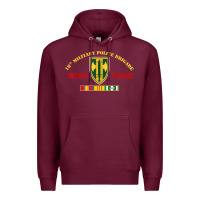 Burgundy 18th military police brigade vietnam veteran veterans day Premium Hoodie - linhVisuals