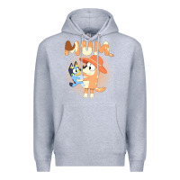 Heather Grey Bluey Mum Premium Hoodie - linhVisuals