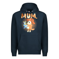 Navy Bluey Mum Premium Hoodie - linhVisuals