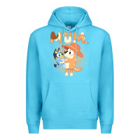 Ocean Blue Bluey Mum Premium Hoodie - linhVisuals