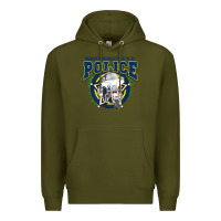Army Green motorcycle police law enforcement Premium Hoodie - linhVisuals