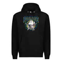 Black motorcycle police law enforcement Premium Hoodie - linhVisuals