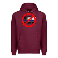 Burgundy anti police state tee Premium Hoodie - linhVisuals