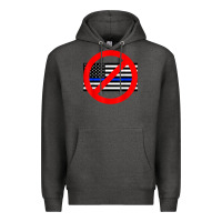 Charcoal Heather anti police state tee Premium Hoodie - linhVisuals