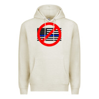 Oatmeal Heather anti police state tee Premium Hoodie - linhVisuals