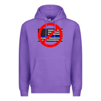 Purple anti police state tee Premium Hoodie - linhVisuals