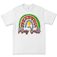 White Play Ball Football Rainbow Premium Tee - CowhideDigitalArt