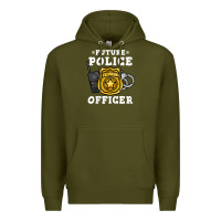 Army Green kids future police officer policeman Premium Hoodie - linhVisuals