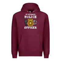 Burgundy kids future police officer policeman Premium Hoodie - linhVisuals