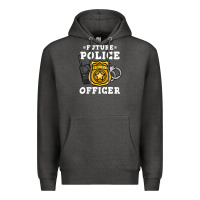 Charcoal Heather kids future police officer policeman Premium Hoodie - linhVisuals