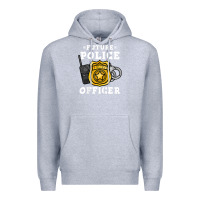 Heather Grey kids future police officer policeman Premium Hoodie - linhVisuals