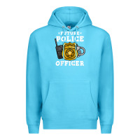 Ocean Blue kids future police officer policeman Premium Hoodie - linhVisuals