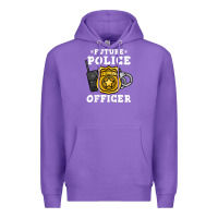 Purple kids future police officer policeman Premium Hoodie - linhVisuals