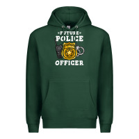 Sports Green kids future police officer policeman Premium Hoodie - linhVisuals