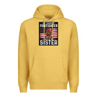 Antique Gold my favorite firefighter calls me sister. Premium Hoodie - linhVisuals