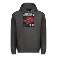 Charcoal Heather my favorite firefighter calls me sister. Premium Hoodie - linhVisuals