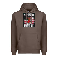 Coffee my favorite firefighter calls me sister. Premium Hoodie - linhVisuals