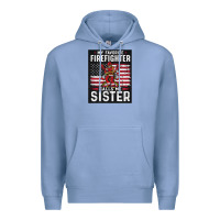 Colony Blue my favorite firefighter calls me sister. Premium Hoodie - linhVisuals