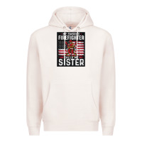 Pale Pink my favorite firefighter calls me sister. Premium Hoodie - linhVisuals