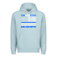 Blue Mist blue lives matter for police officer Premium Hoodie - linhVisuals