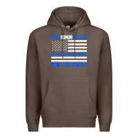 Coffee blue lives matter for police officer Premium Hoodie - linhVisuals