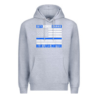 Heather Grey blue lives matter for police officer Premium Hoodie - linhVisuals