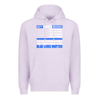 Lilac blue lives matter for police officer Premium Hoodie - linhVisuals