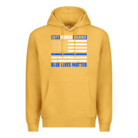 Mustard blue lives matter for police officer Premium Hoodie - linhVisuals