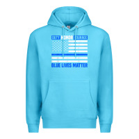Ocean Blue blue lives matter for police officer Premium Hoodie - linhVisuals