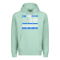 Seafoam blue lives matter for police officer Premium Hoodie - linhVisuals