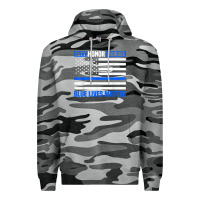 Slate Camo blue lives matter for police officer Premium Hoodie - linhVisuals