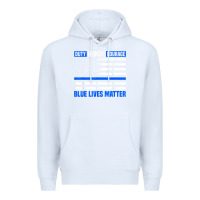 White blue lives matter for police officer Premium Hoodie - linhVisuals