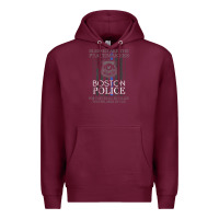 Burgundy boston police shirt saint michael police officer prayer Premium Hoodie - linhVisuals