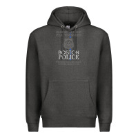 Charcoal Heather boston police shirt saint michael police officer prayer Premium Hoodie - linhVisuals