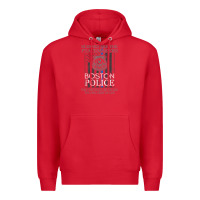 Red boston police shirt saint michael police officer prayer Premium Hoodie - linhVisuals
