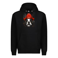 Black boston terrier firefighter boston terrier dog lover premium Premium Hoodie - linhVisuals