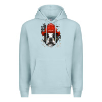 Blue Mist boston terrier firefighter boston terrier dog lover premium Premium Hoodie - linhVisuals