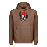 Chestnut boston terrier firefighter boston terrier dog lover premium Premium Hoodie - linhVisuals