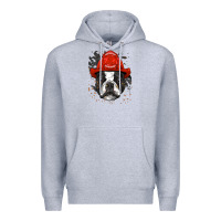 Heather Grey boston terrier firefighter boston terrier dog lover premium Premium Hoodie - linhVisuals