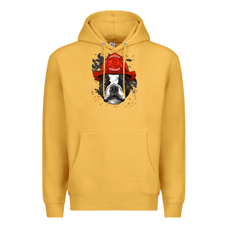 Boston Terrier Firefighter Boston Terrier Dog Lover Premium Premium Hoodie by linhVisuals | Teevron