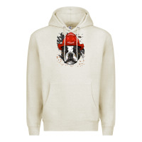 Oatmeal Heather boston terrier firefighter boston terrier dog lover premium Premium Hoodie - linhVisuals