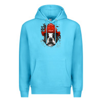 Ocean Blue boston terrier firefighter boston terrier dog lover premium Premium Hoodie - linhVisuals