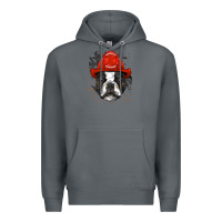 Rock boston terrier firefighter boston terrier dog lover premium Premium Hoodie - linhVisuals