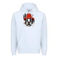 White boston terrier firefighter boston terrier dog lover premium Premium Hoodie - linhVisuals