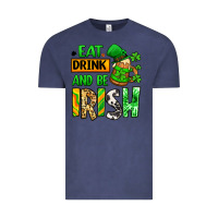 Vintage Denim Eat drink and be Irish St. Patrick's Vintage Tee - LillyAllenDesigns