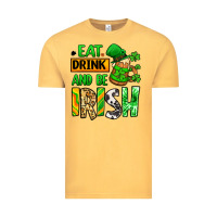 Vintage Mustard Eat drink and be Irish St. Patrick's Vintage Tee - LillyAllenDesigns