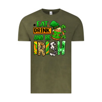 Vintage Olive Eat drink and be Irish St. Patrick's Vintage Tee - LillyAllenDesigns