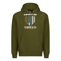 Army Green national police week shirt in memory and honor us flag Premium Hoodie - linhVisuals